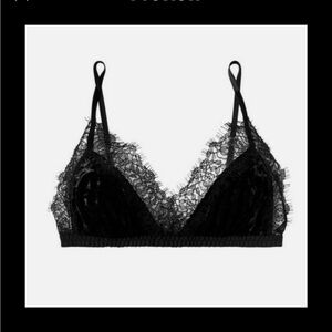 Hanky Panky Black LUXE PANNE VELVET Bralette